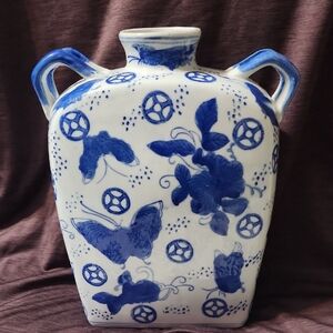 Blue and White Ceramic Vase